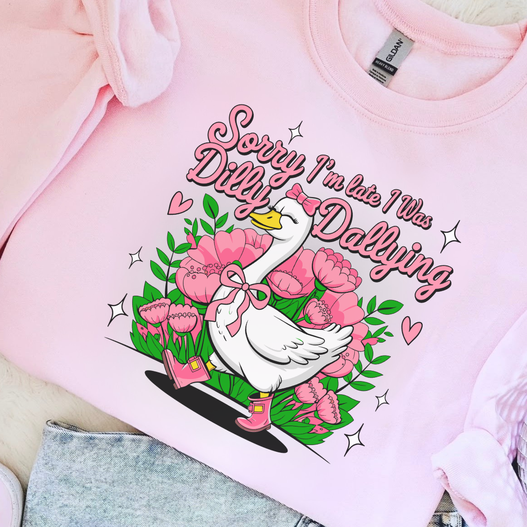 Sorry I'M Late.. I was Busy Dilly Dallying Sweater