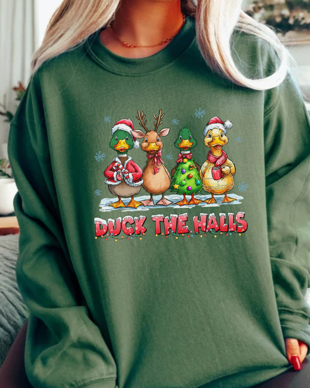 Duck The Halls Hoilday Crewneck Sweater