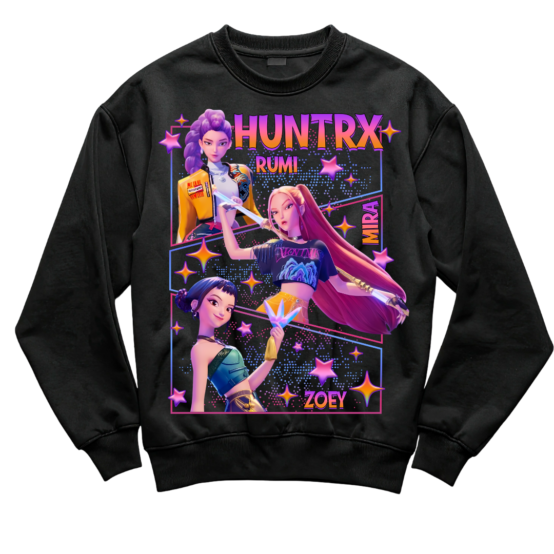 K-Pop Demon Hunters Huntrix Crewenck Sweater- Youth