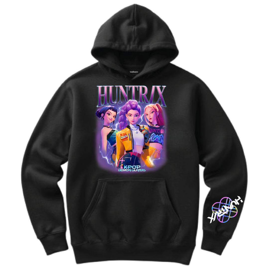 K-Pop Demon Hunters Huntrix Black Hoodie- Youth