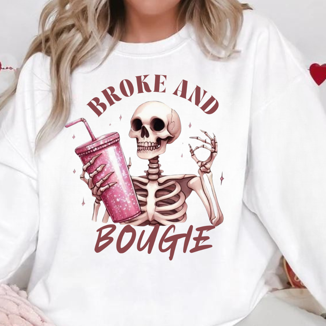 Broke & Bougie Crewneck Sweater