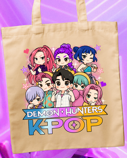 K-Pop Demon Hunters Canvas Tote Bag