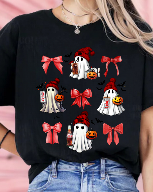 Spooky Diet Coke Bow Ghost - Adult T-Shirt