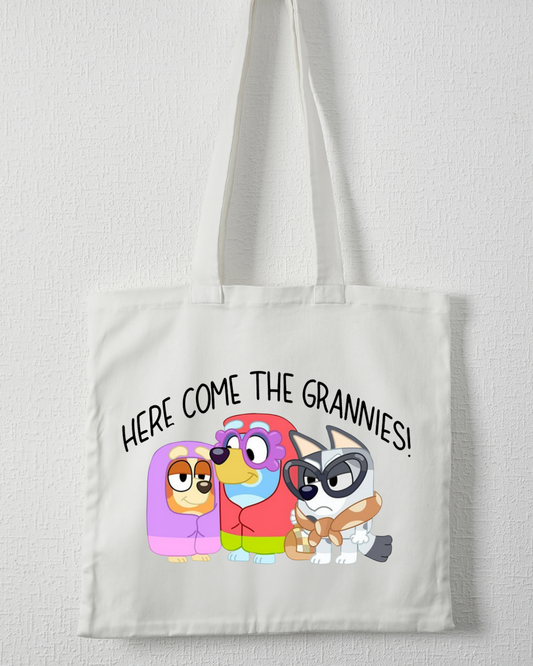 "Here Come The Grannies" Canvas Tote Bag