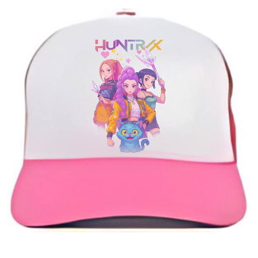 Kids Pink Huntrix Trucker Hat/ Hot Pink
