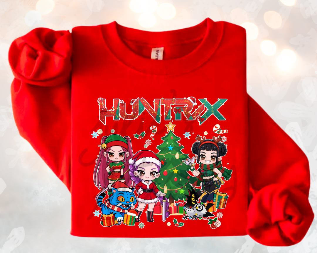 Kids Huntrix Hoilday Crewneck Sweater