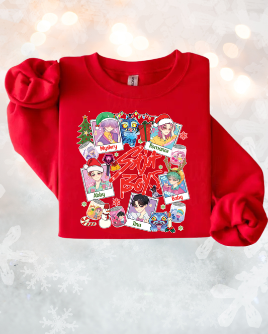Kids "Saja Boys" Holiday Crewneck Sweater