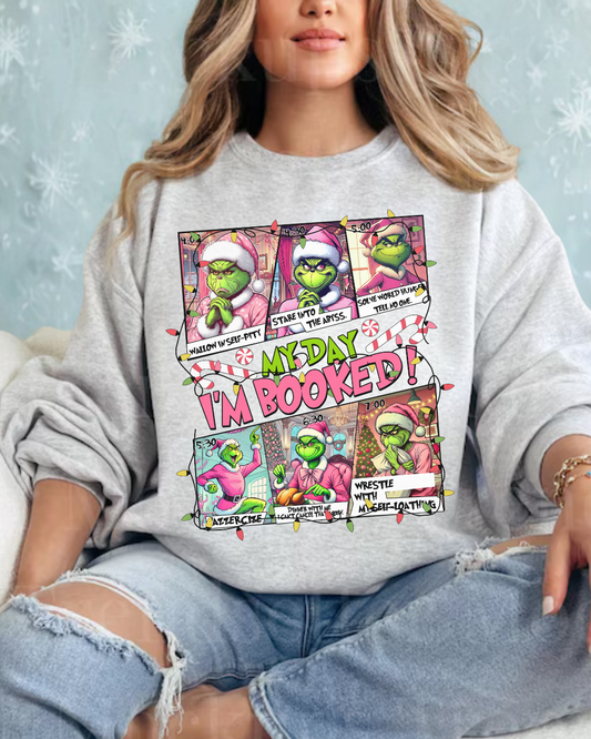 Grinch "My Day is Book" Adult Holiday Sweater