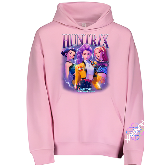 K-Pop Demon Hunters Huntrix Pink Hoodie- Youth