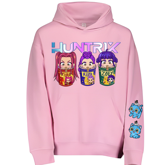 K-Pop Demon Hunters Ramen Pink Hoodie- Youth