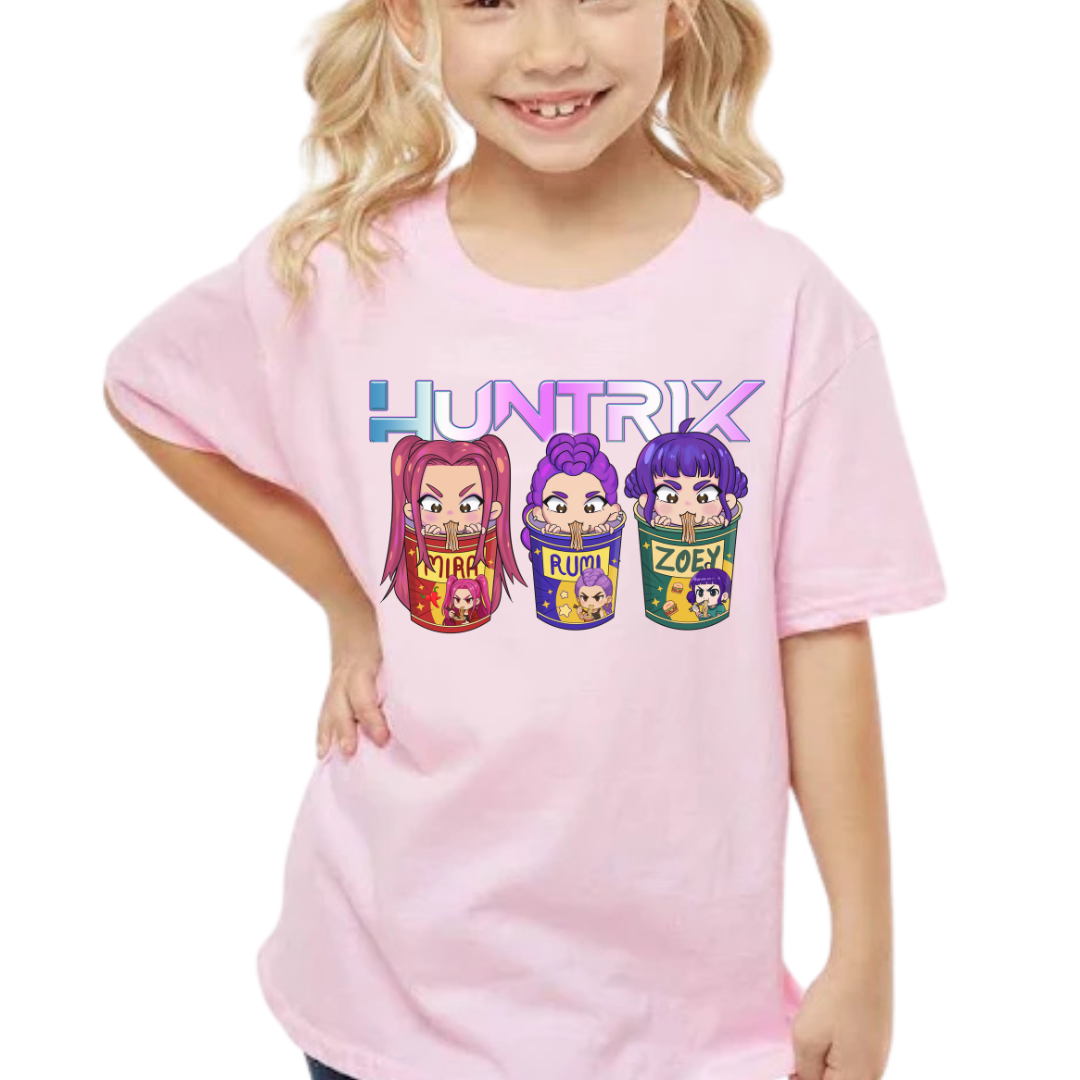 K- Pop Huntrix Ramen Pink T-Shirt- Youth