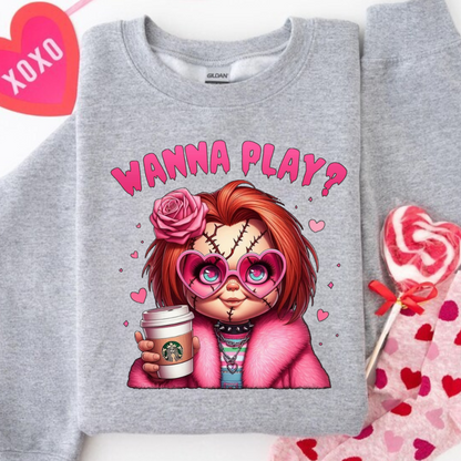 Wanna Play Crewneck Sweater